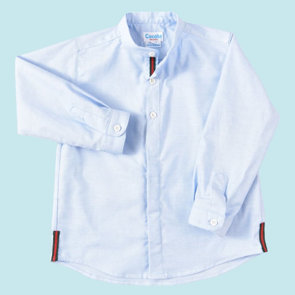 BOYS CLOTHING SHIRT BLUE/PANT BURDEOS